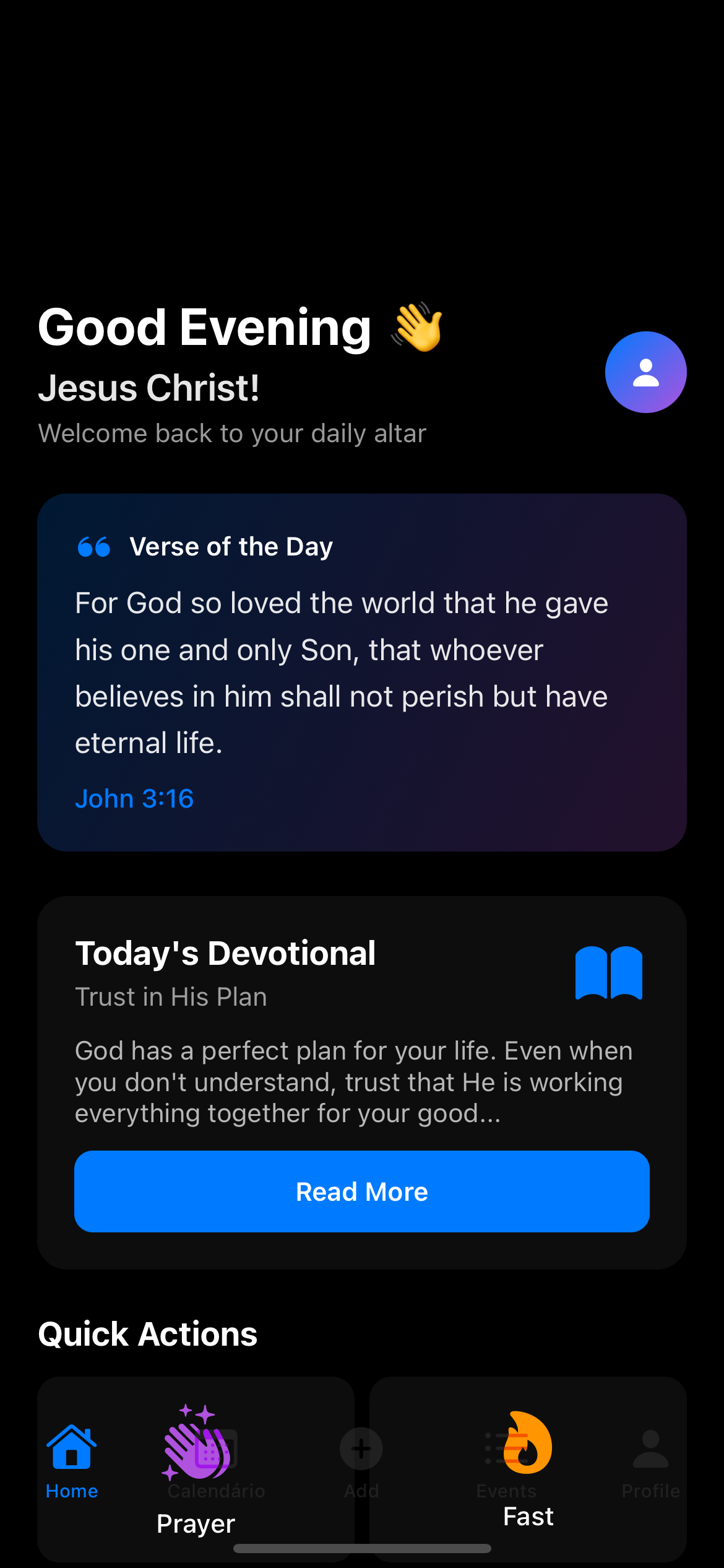 DailyAltar App Screenshot